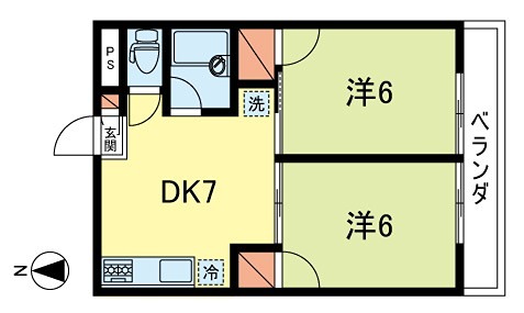 松ノ木第5ハイデンスの間取り