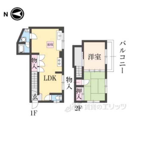 高市郡高取町大字観覚寺のマンションの間取り