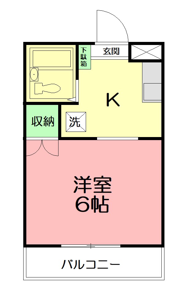 横浜市戸塚区下倉田町のアパートの間取り