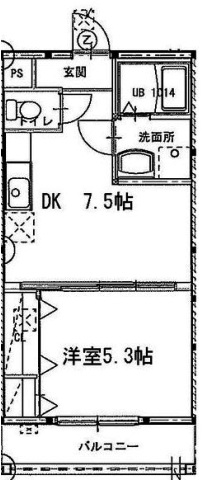 堺市堺区東湊町のアパートの間取り