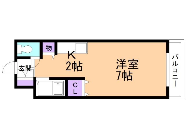 函館市大手町のマンションの間取り