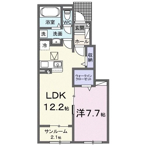 クラール鶴市フロイデＣの間取り