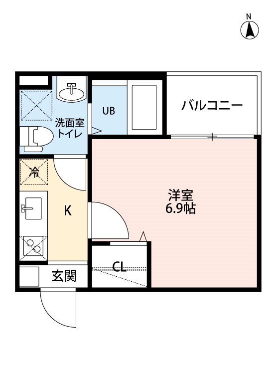 名古屋市中川区西日置町のアパートの間取り