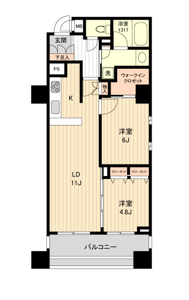 【ＨＦ銀座レジデンスＥＡＳＴの間取り】