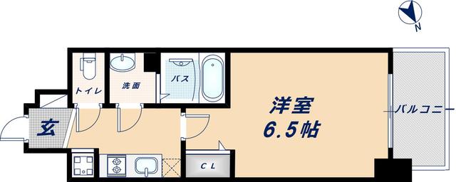 プレサンスOSAKADOMECITYスクエアの間取り