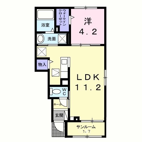 【泉佐野市羽倉崎上町のアパートの間取り】