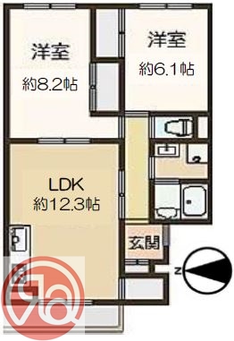 富士林プラザ１２番館の間取り