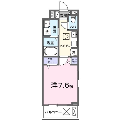 【水戸市白梅のアパートの間取り】