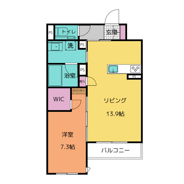 シャルム桜山の間取り