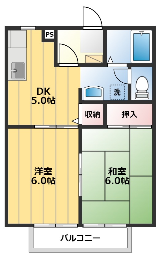 フレンズハイツAの間取り