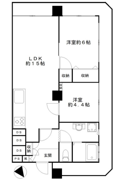 台東区根岸のマンションの間取り