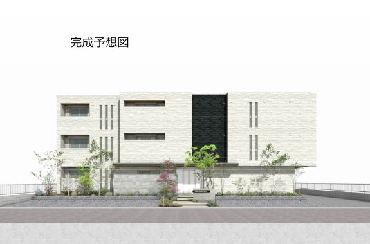 【岡山市北区東古松南町のマンションの建物外観】