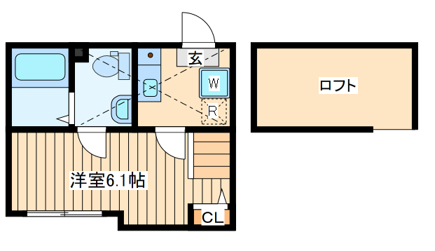 大和市西鶴間のアパートの間取り