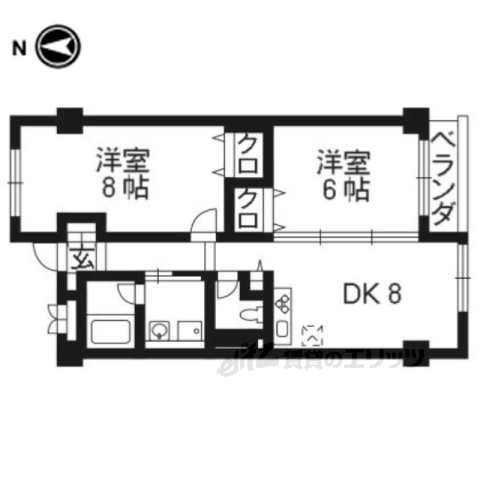 コーポラス伏見の間取り