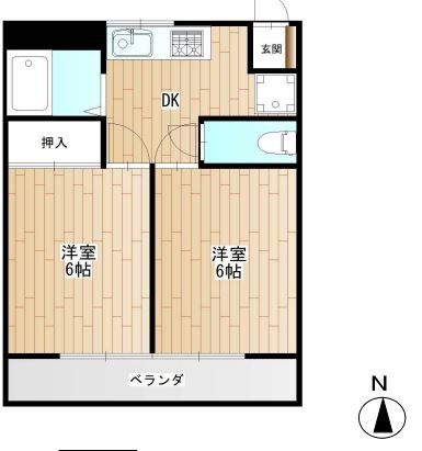 比企郡滑川町大字羽尾のアパートの間取り