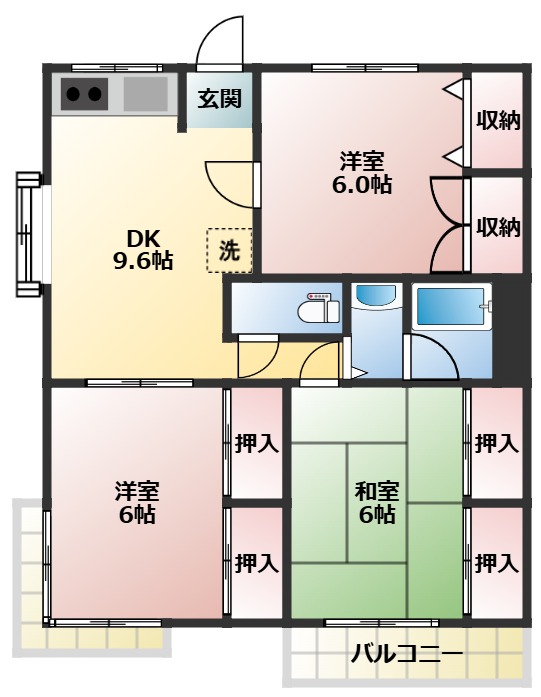 樋ノ口ハイツの間取り