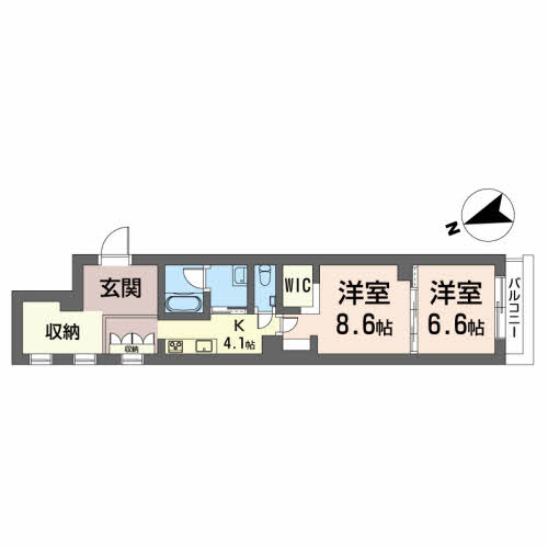 山形市大手町のマンションの間取り