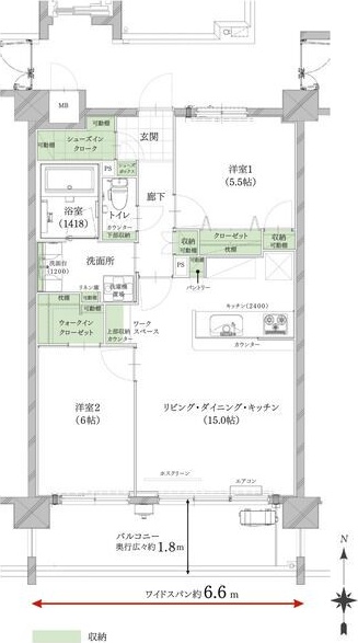 清須市西枇杷島町南二ツ杁のマンションの間取り