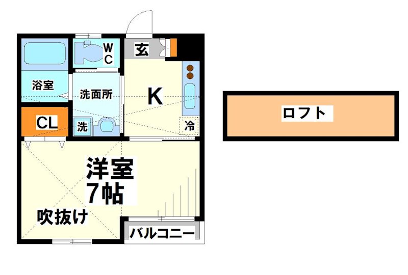 スカイリバー調布397の間取り