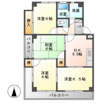 エステート南山　ＴＳ－Iの間取り