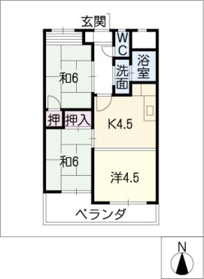 黒川ターミナルハイツの間取り