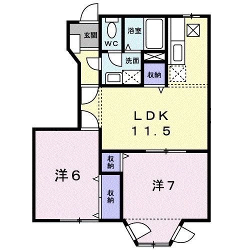 福島市瀬上町のアパートの間取り