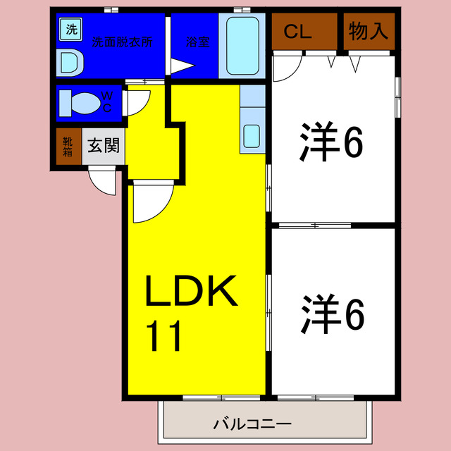 バリュージュ萌芽Ａの間取り