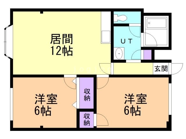 札幌市豊平区美園二条のマンションの間取り