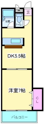 大阪市住吉区山之内のマンションの間取り