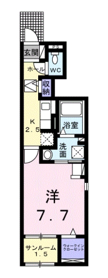 さいたま市北区吉野町のアパートの間取り