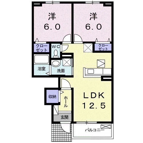 エヴァーグリーン三間寺　Iの間取り