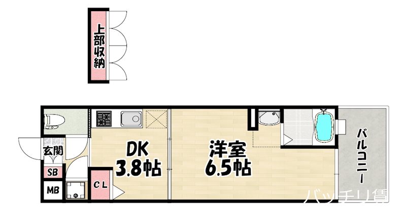 福岡市博多区住吉のマンションの間取り