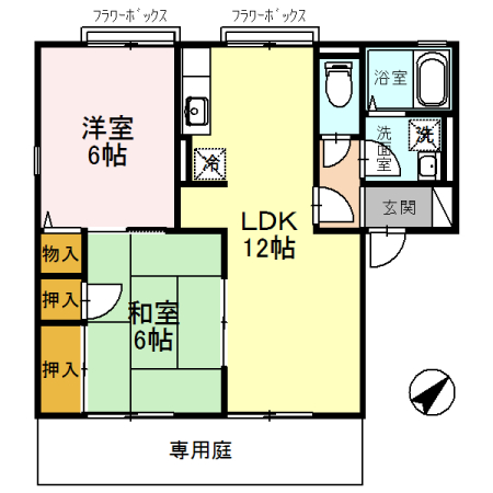 高砂市神爪のアパートの間取り