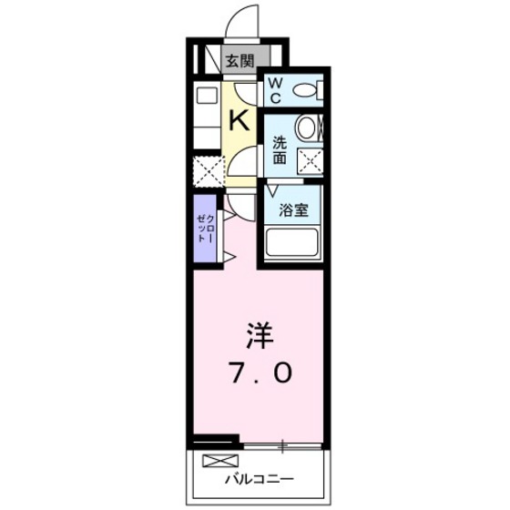 広島市中区江波東のアパートの間取り