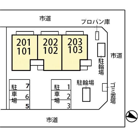 【上尾市中妻のアパートの間取り】