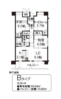 ラフィーネフォレスタの間取り