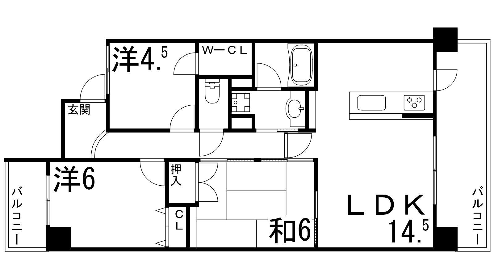 アゴラオーキッド冨永の間取り