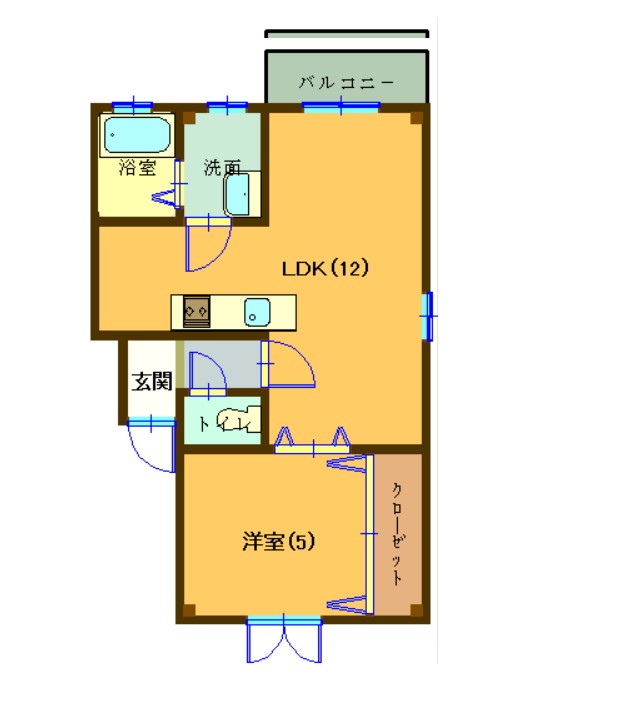 ベルセナード藤江南103号室の間取り