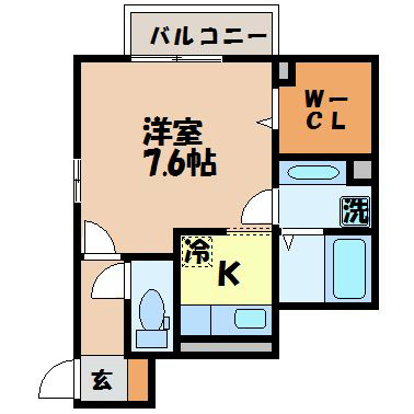 【ケイズルーム城山（岩見町）の間取り】