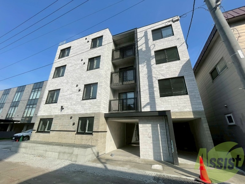 建物外観　外観予想パース　札幌市豊平区豊平「ＡＬＰＨＡＧＡＲＤＥＮ豊平