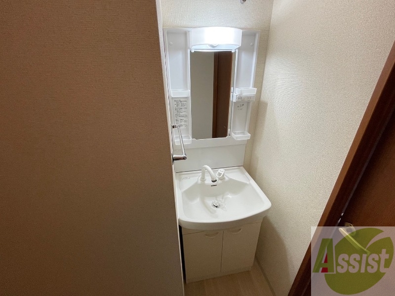 洗面設備　シャンプードレッサー。身支度はここでばっちりですね。