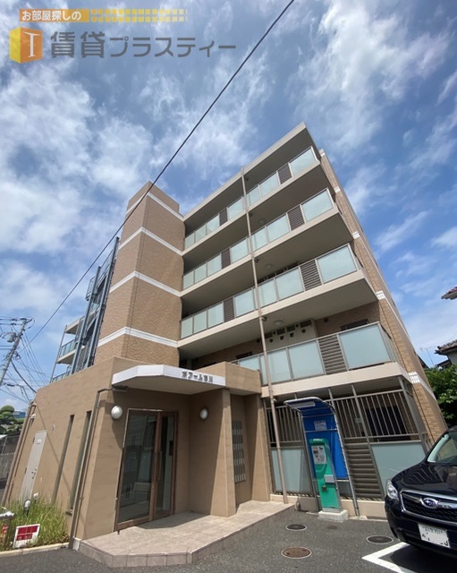 建物外観　自慢の家、重厚感のある設備充実マンションです