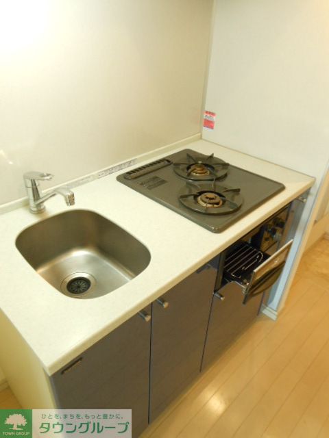 キッチン　２口ガスコンロ（グリル付き）