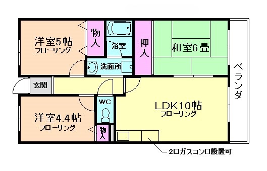 ライフイン水月の間取り写真