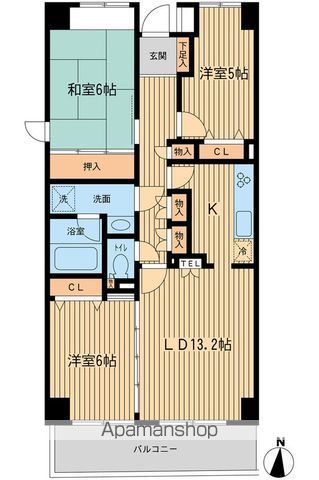 ＪＲ京浜東北線 北浦和駅 徒歩8分 6階建 築34年の間取り写真