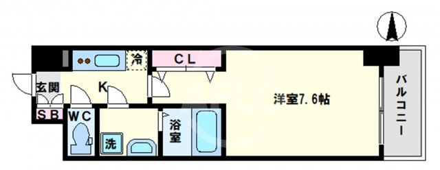 ＪＲ大阪環状線 玉造駅 徒歩3分 11階建 築10年の間取り写真