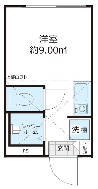 ＪＲ中央線 四ツ谷駅 徒歩9分 2階建 築8年の間取り写真