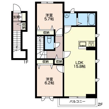 CasaViento　（2F）の間取り