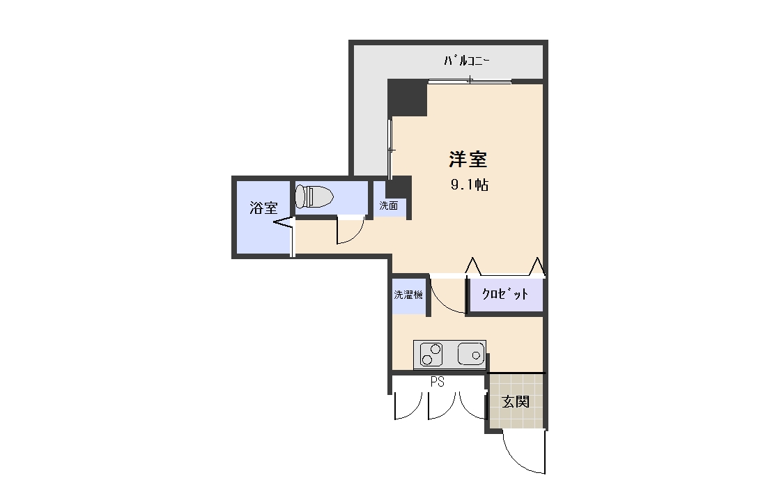 いよてつロフティ上一万の間取り