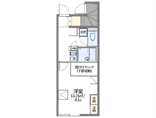 レオパレスアビデ松阪の間取り